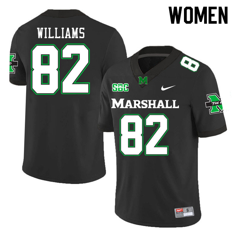 Women #82 Marcel Williams Marshall Thundering Herd SBC Conference College Football Jerseys Stitched-